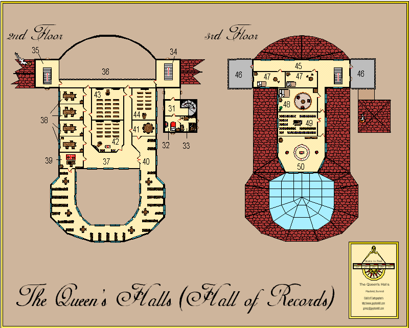Queen's Halls map