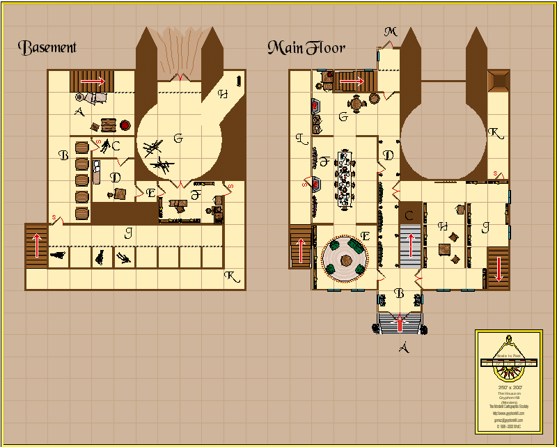 The House on Gryphon Hill - Basement/Ground Floor