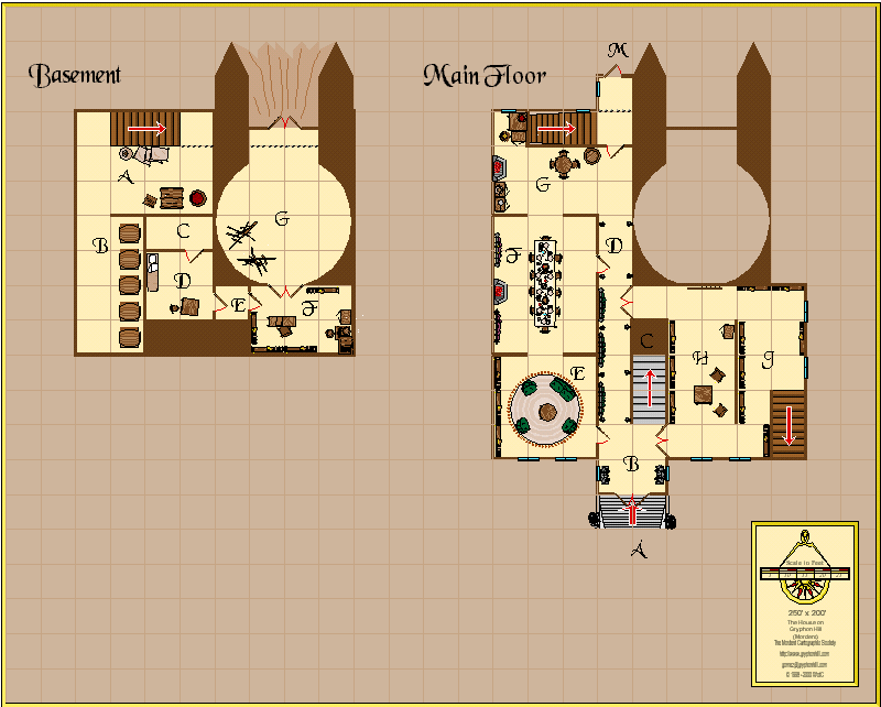The House on Gryphon Hill - Basement/Ground Floor