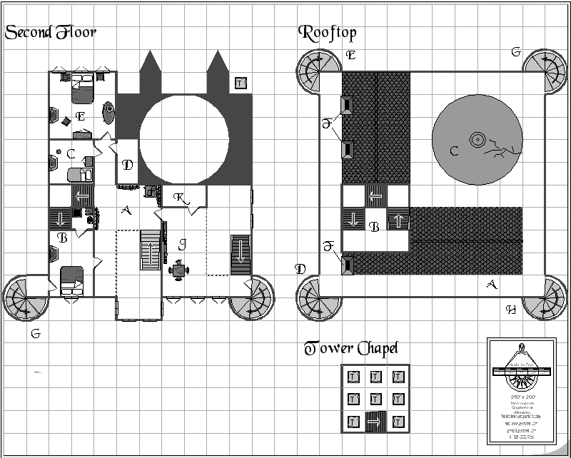 The House on Gryphon Hill - Second Floor/Roof Top