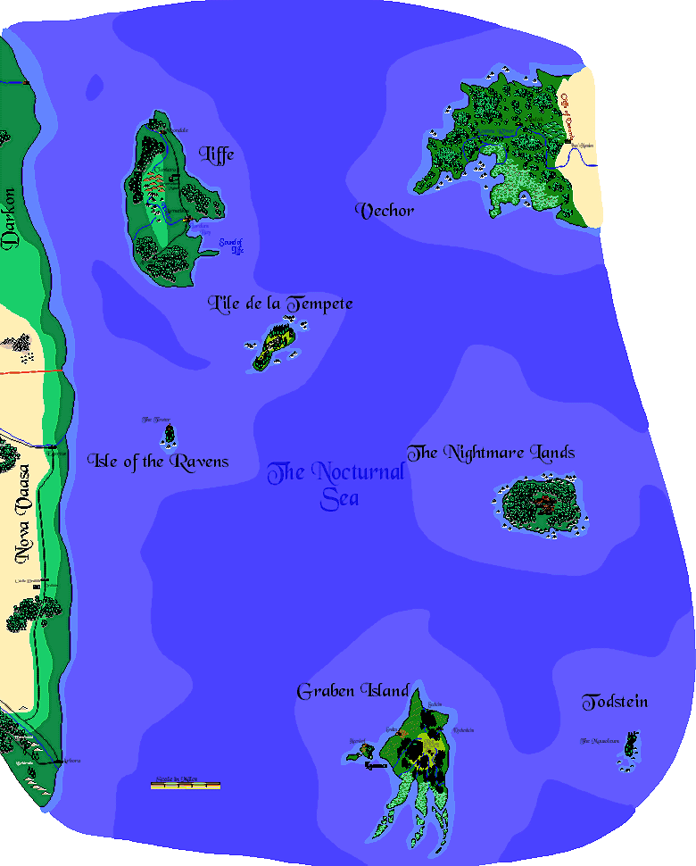 The Nocturnal Sea map